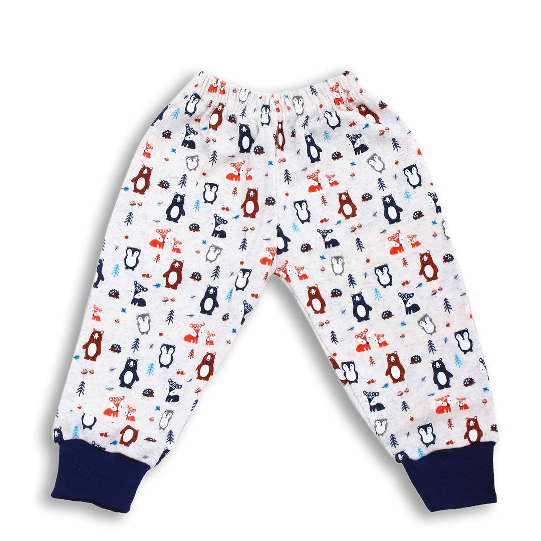 Baby Cotton Pyjamas Pant Bottom Rib-Pack of 3 Assorted Colours & Prints May Vary