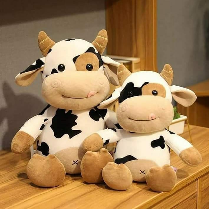 Stuffed Baby Soft Toys Amul Cow Animal Plush Toys for Kids Unique & Different Cow (Multicolor)