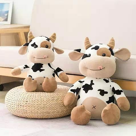 Stuffed Baby Soft Toys Amul Cow Animal Plush Toys for Kids Unique & Different Cow (Multicolor)