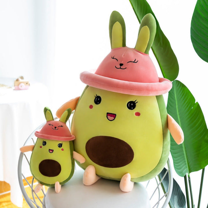 Cute Stuffed Plush Soft Huggable Avocado Fruit Soft Toy for Babies - 35 cm  (Green)