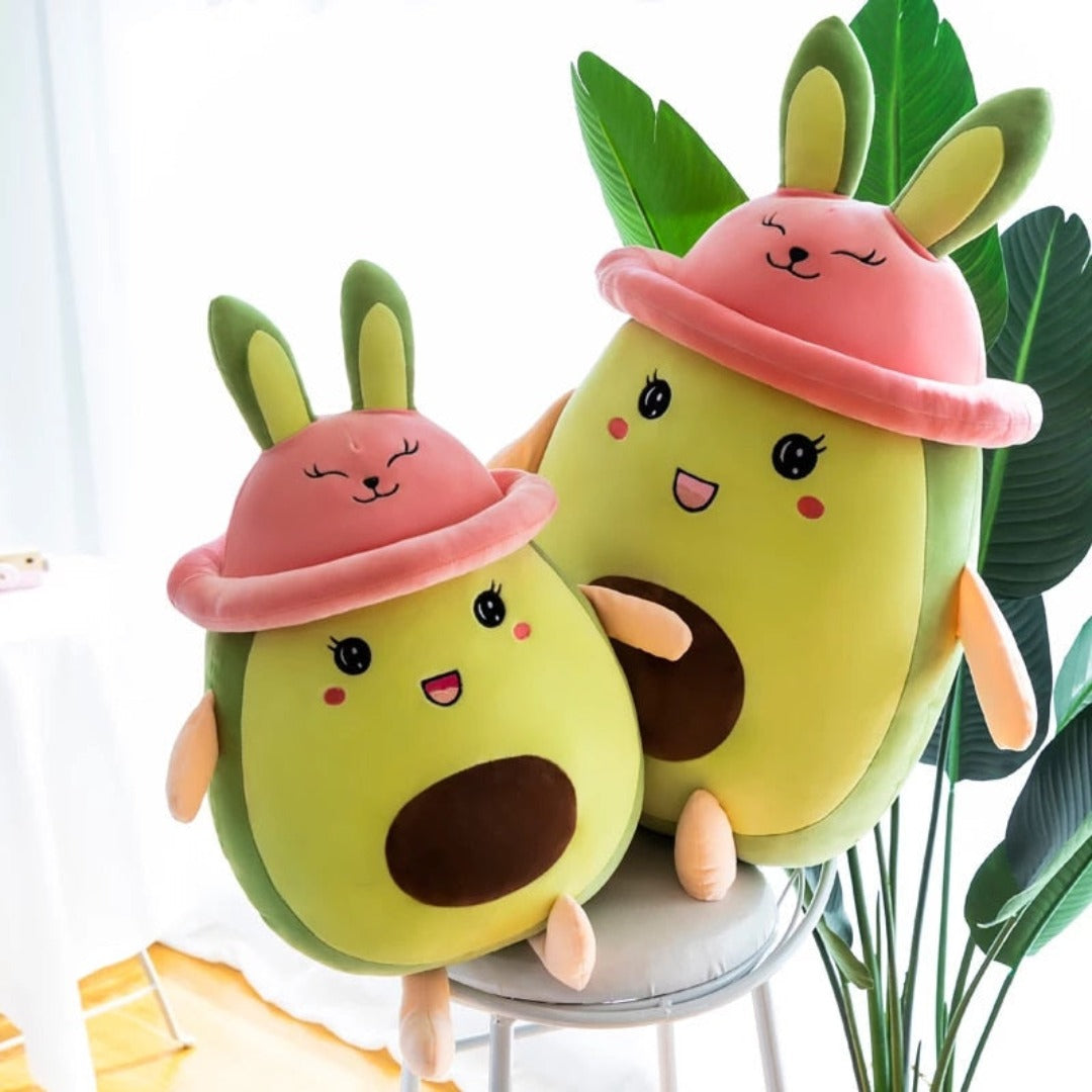 Cute Stuffed Plush Soft Huggable Avocado Fruit Soft Toy for Babies - 35 cm  (Green)