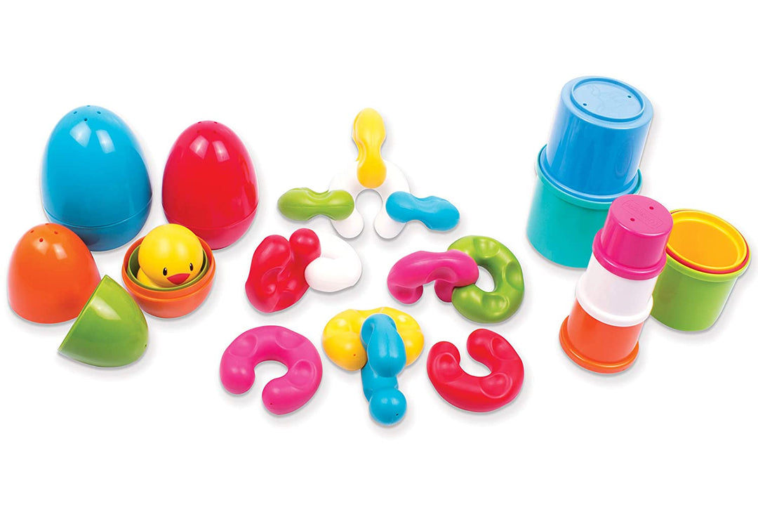 Link Stack N Nest Toy Set , Multicolour 3 in 1 gift set, Develops motor skills , 6 months & above, Infant and Preschool Toys