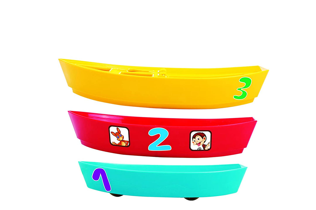 Stack A Boat, 2 in 1 Pull Along Toy, Walking, Shape Sorting,Pretend Play, 12 Months & Above, Infant and Preschool Toys Visit the Giggles Store