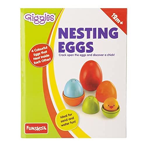 Eggs Nesting Toy With A Chick, Helps to Match, Nest And Discover, 12 Months & Above, Infant And Preschool Toys, Multi Color