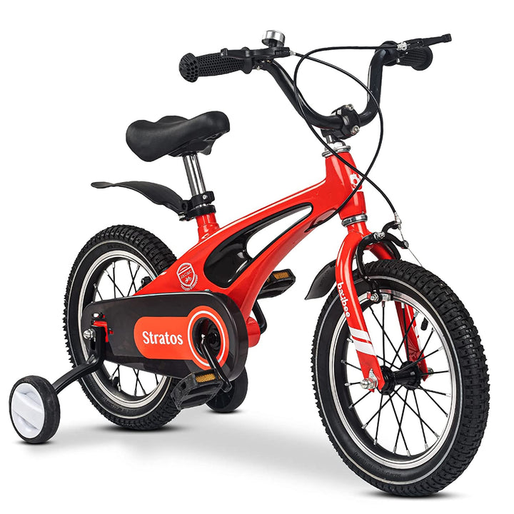 Stratos 14T Kids Cycle Bicycle | Magnesium Alloy Kids Bicycle Cycle with Training Wheels, Disc Brake, Chain Guard | Kids Baby Cycle Bike Bicycle | Baby Bicycle Cycle for Kids 3 to 7 Years
