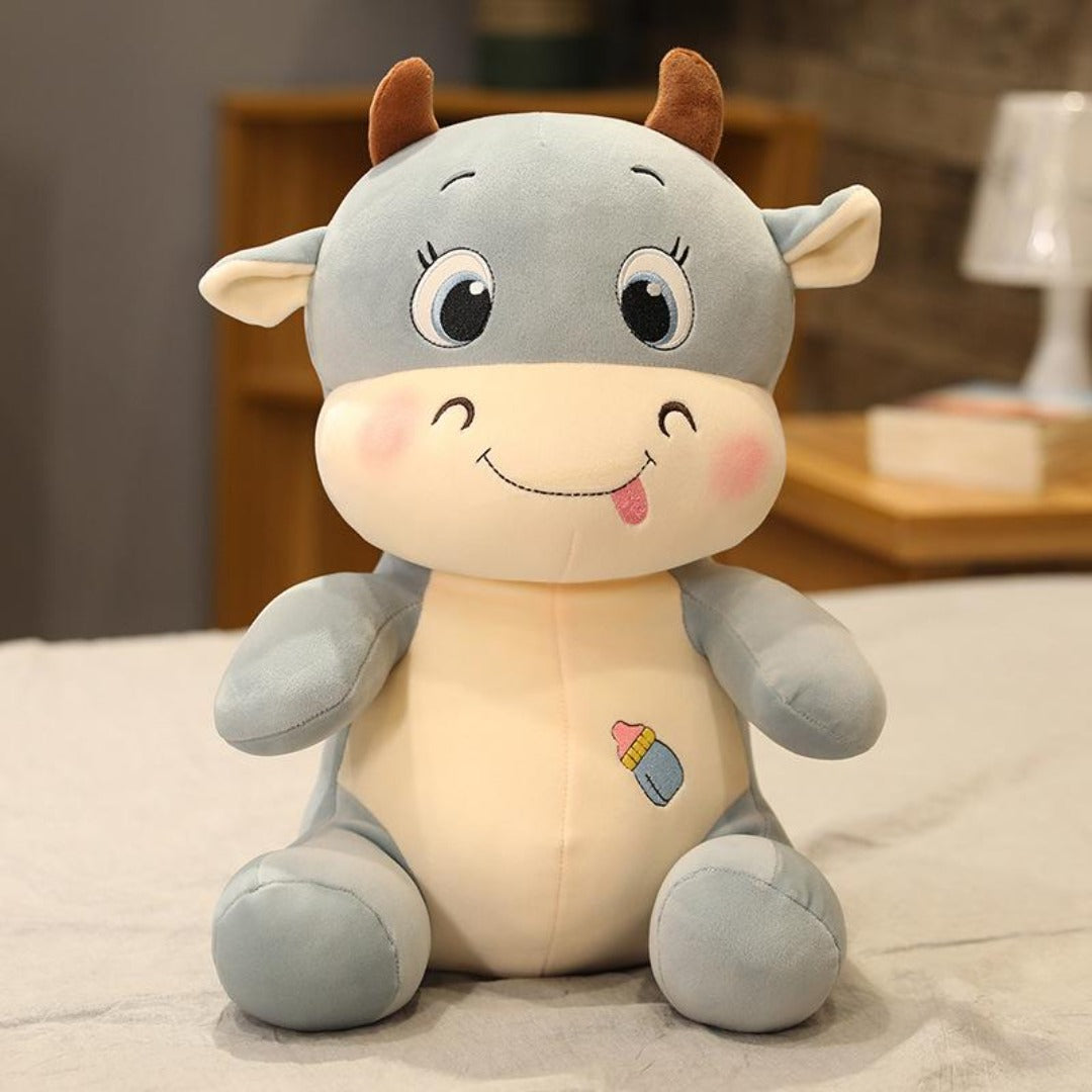 cute smile cow soft toy doll
