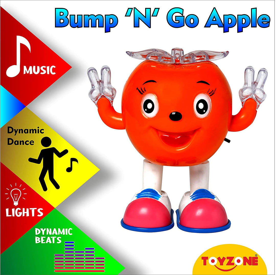 Apple Bump and GO Action Apple Toy for Kids nteresting Beats with Dynamic Dance Indoor & Outdoor Toy | Age 12+ Months