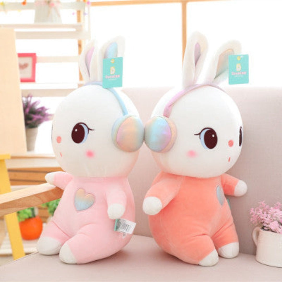 Lovely Animal Stuffed Plush Bunny Rabbit Soft Toy for Kids Birthday Gift - 35 cm  (Pink)