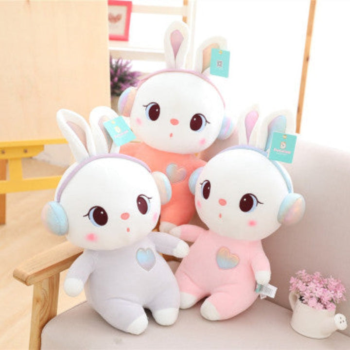 Lovely Animal Stuffed Plush Bunny Rabbit Soft Toy for Kids Birthday Gift - 35 cm  (Pink)