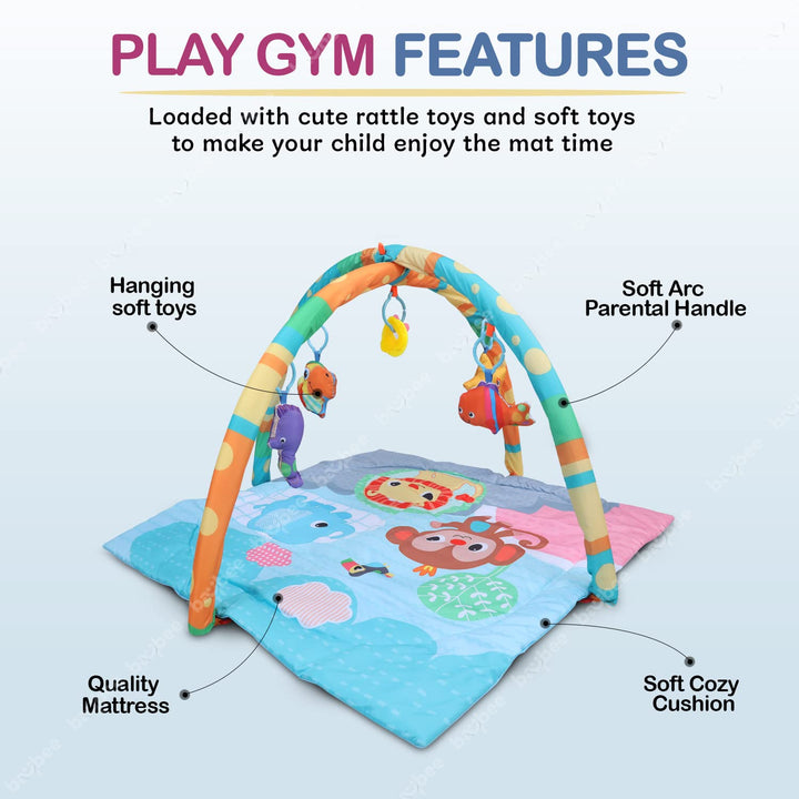 Baybee Baby Playgym for Babies, Activity Play Gym for Baby with 5 Hanging Toys & Rotatable Piano | Baby Play Mat for Baby | Baby Play Gym for Baby 0 to...(