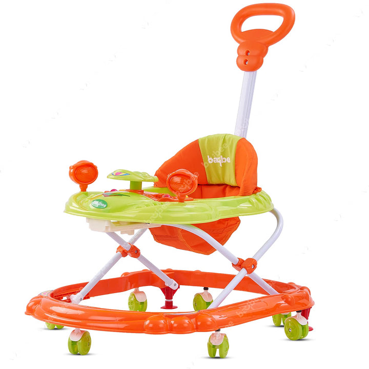 Nemo Baby Walker for Kids with 3 Height Adjustable & Parental Push Handle Walker