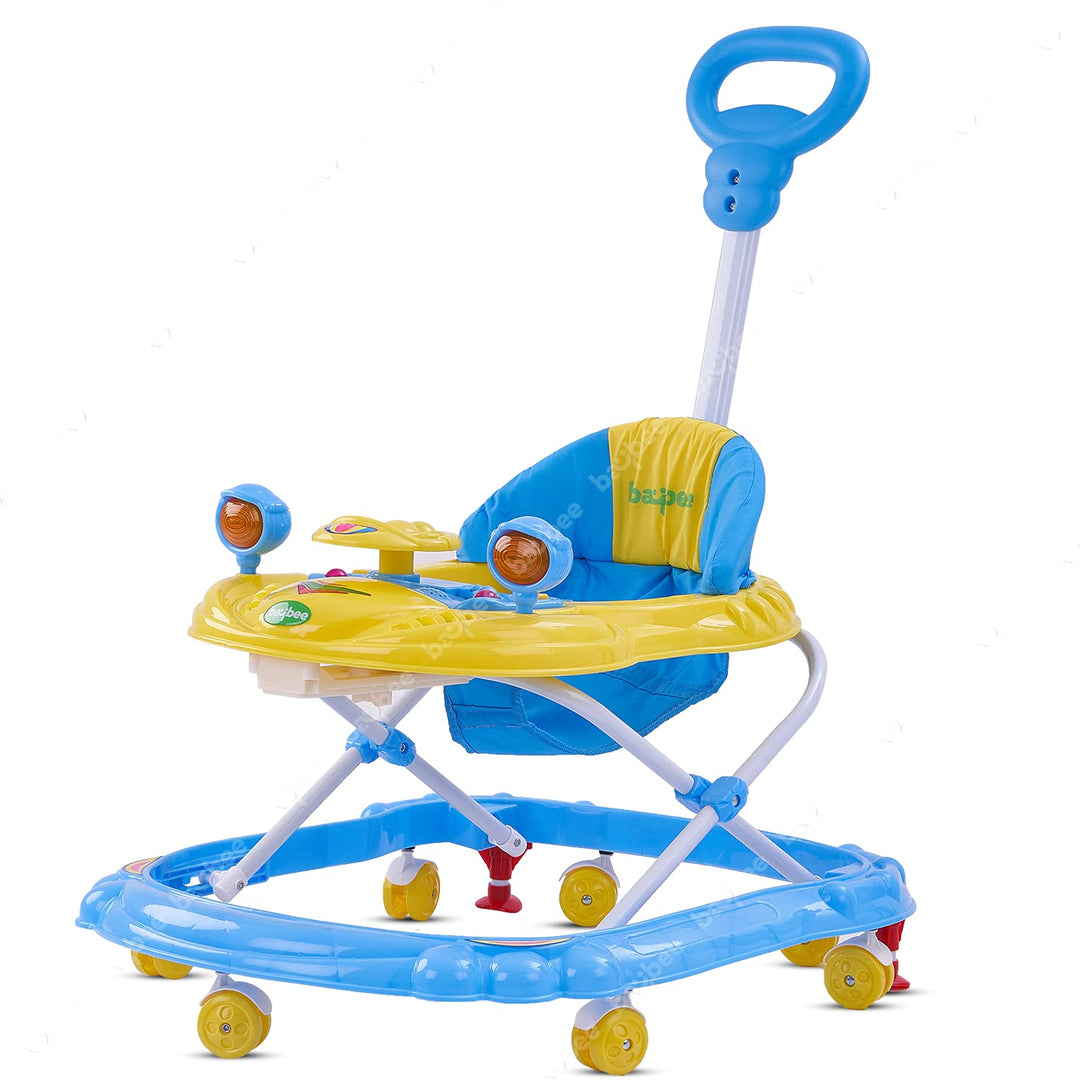 Nemo Baby Walker for Kids with 3 Height Adjustable & Parental Push Handle Walker