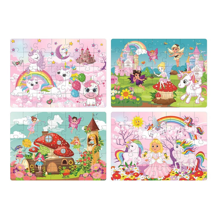 Ratna's 4 in 1 Unicorn Kingdom 4x35 Pieces Jigsaw Puzzle for Kids Educational Toy for Kids 3+ Years