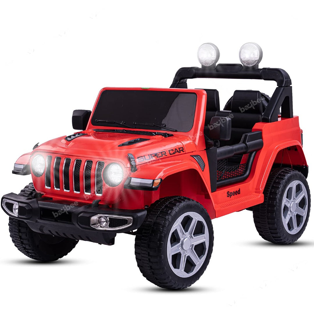 Robicun Baby Rechargeable Battery Operated Electric Ride-On Jeep car for Kids Baby Racing Riding Toy Car with R/C for Boys & Girls Babies Toddlers Age 2 to 6 Years