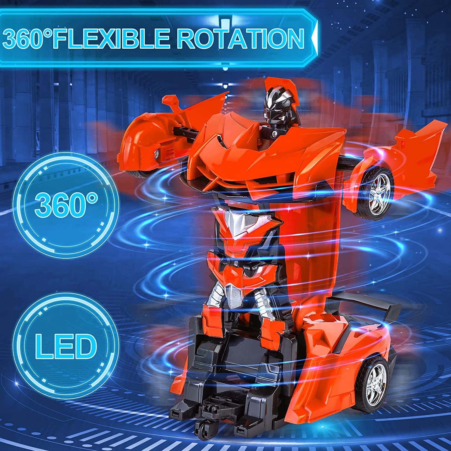 Robot Cars for Kids 4-8 Year Old,Deformation Car Remote Control