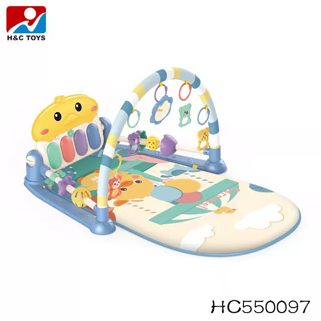 New born baby comfortable mat with fitness frame musical piano baby play mat electronic
