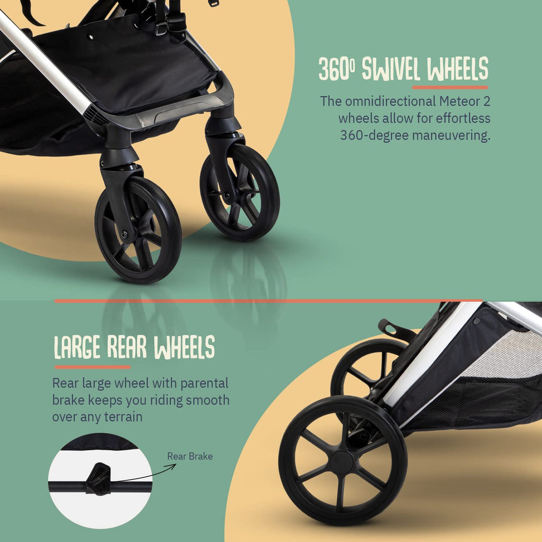 Infant Baby Pram Stroller for Babies, Pram for Baby with Aluminium Frame, 3-Position Adjustable, Canopy, Reversible Seat, Large Wheels| Baby Stroller for Toddlers 0-3 Years Boy Girl