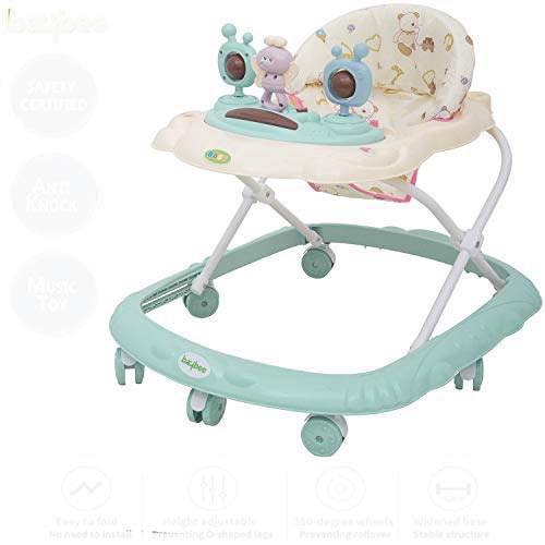 Baby 7 Wheel Walker Stroller Smart Witty Plastic Round Baby Walker with Adjustable