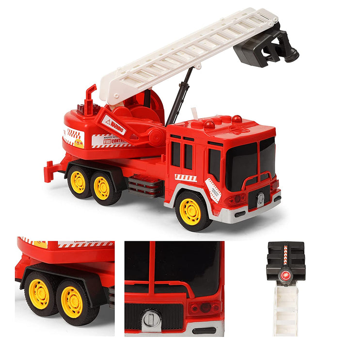 Friction Powered Toy | Toy Vehicles Truck | Construction Toy for Kids |Pull Along | Pull Back | Push and Go Crawling Toys for Boys and Girl's (Fire Control)