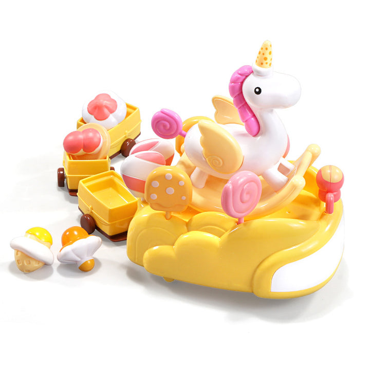 Mini Candy Paradise rocking unicorn  set for kids above 3yr (Multicolor)