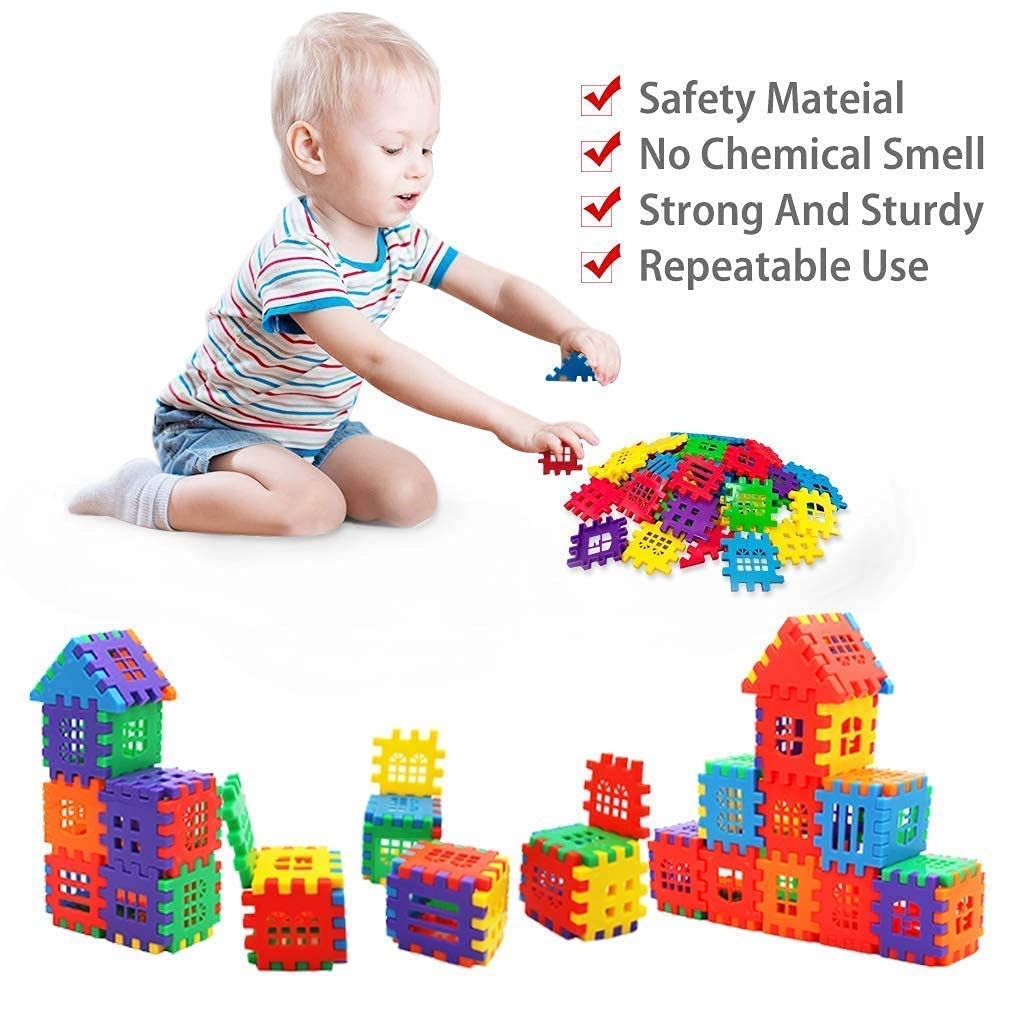 Building Blocks Happy Home Building Blocks with Attractive Windows and Smooth Rounded Edges - Building Blocks  for Kids