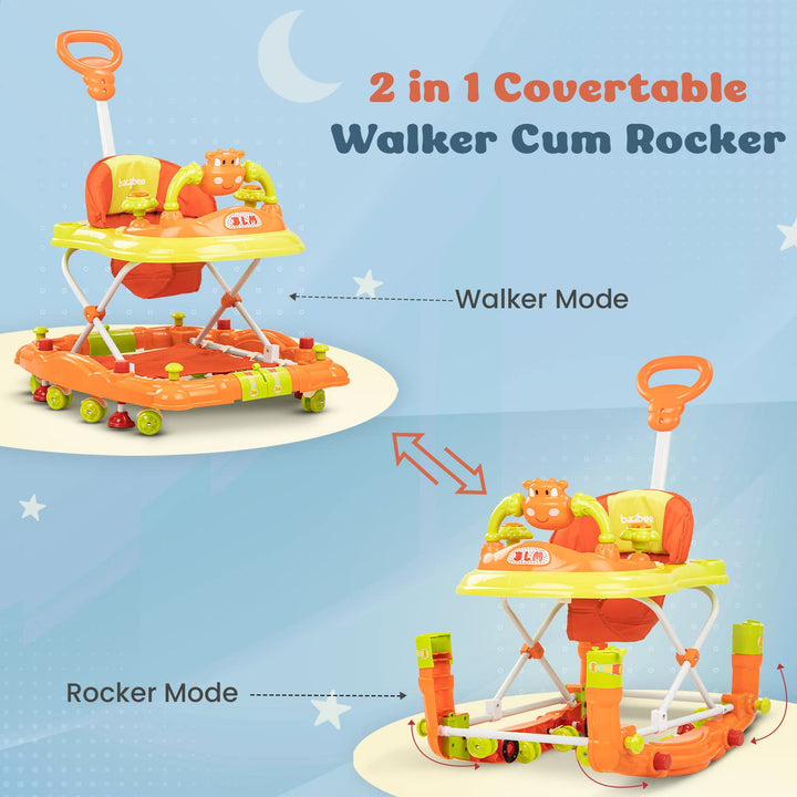 Froza Baby Walker for Kids, Walker with Rocker, Parental Handle & Stopper