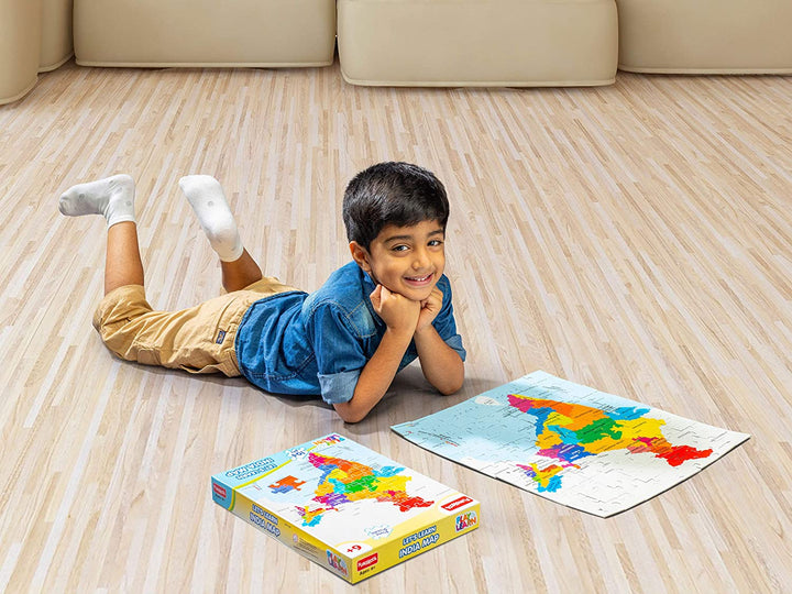 Play, Read & Learn India Toy Map, Educational, 104 Pieces, Puzzle, For 6 year Old Kids And Above, Multi Color