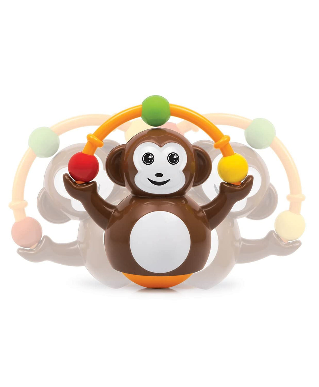Push N Crawl Monkey, Tummy Time Activity Toy, Helps To Grasp, Push & Crawl , 6 Months & Above, Multicolor