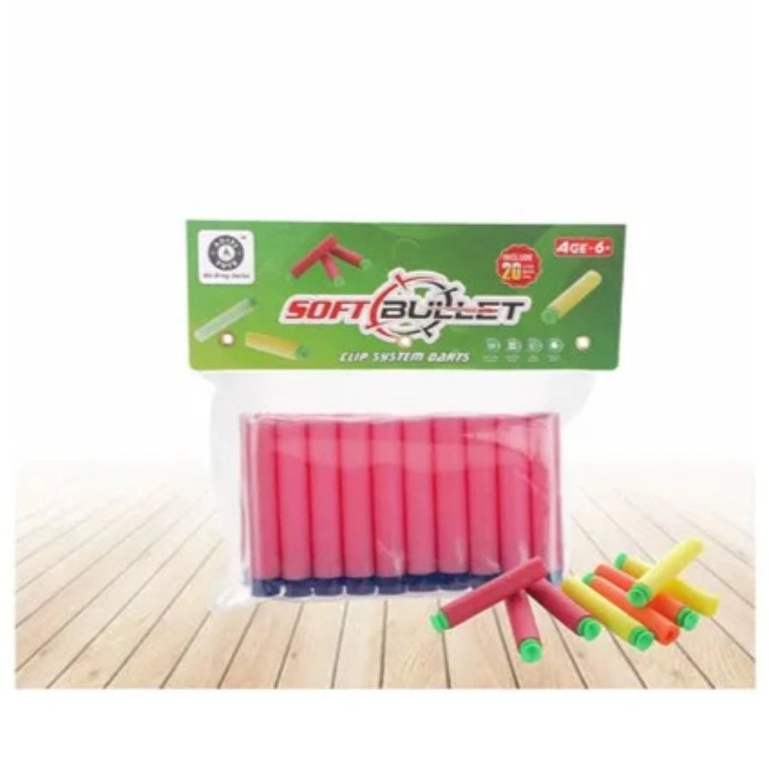 Aditi Toys Soft Foam Bullet Darts Pack of 20 - (Colour may vary)