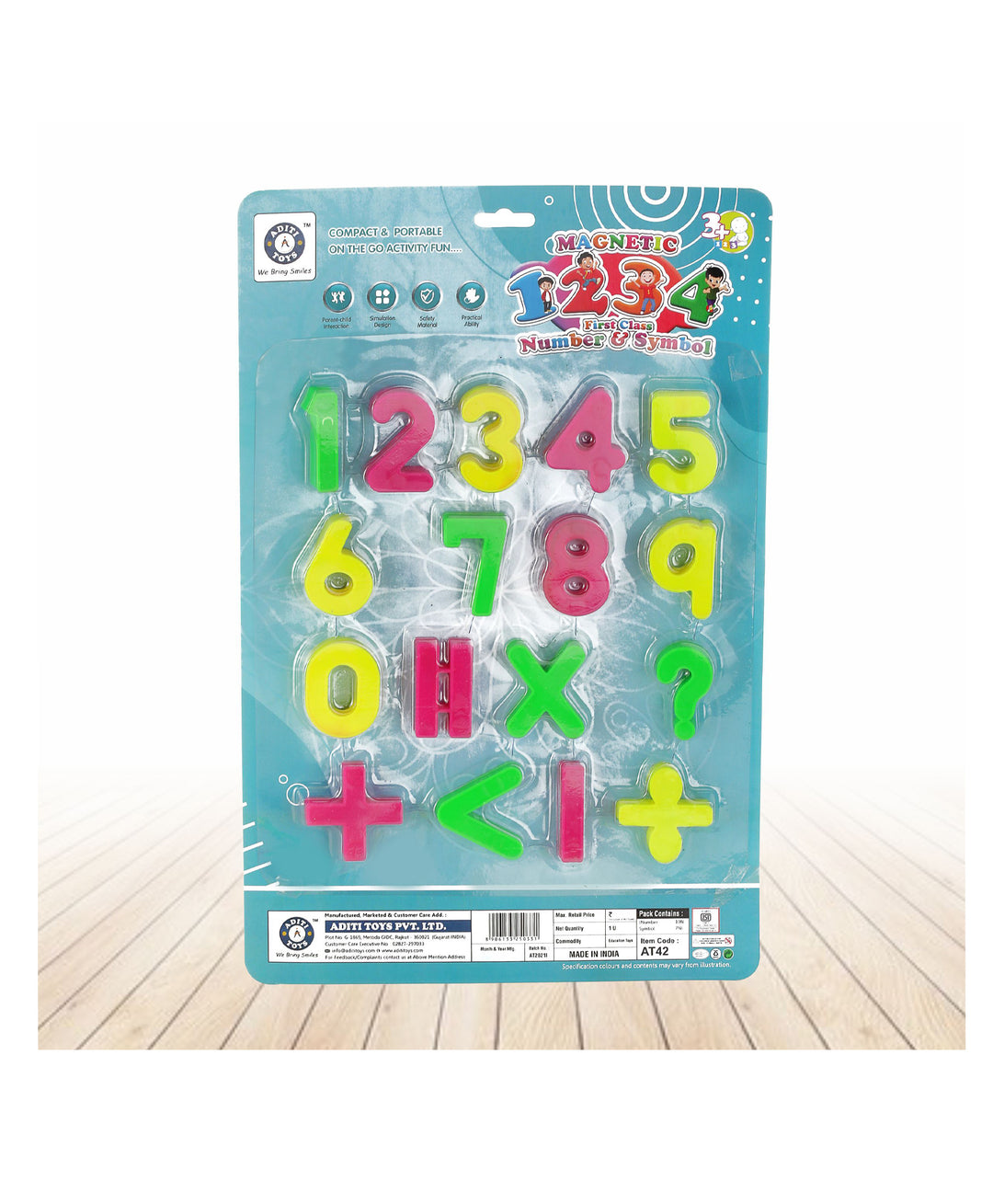 Toys Magnetic Numbers And Signs - Multicolour