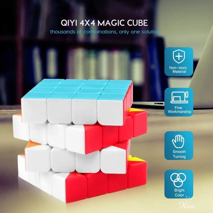 Bis Approved Solve The Cube Star Bundle 4X4X4 Pack Toy Puzzle For Kids Ages 8 And Up, Proudly Made In India