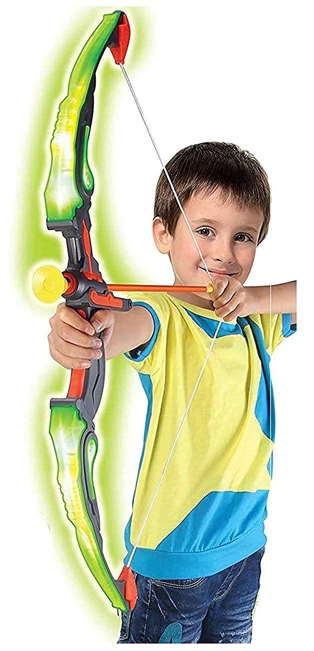  Bow and Arrow Toy Archery Set with 2 LED Light 3 Suction Cup Arrow for Kids Learning Toy for 5+ Year Old Boys & Girls