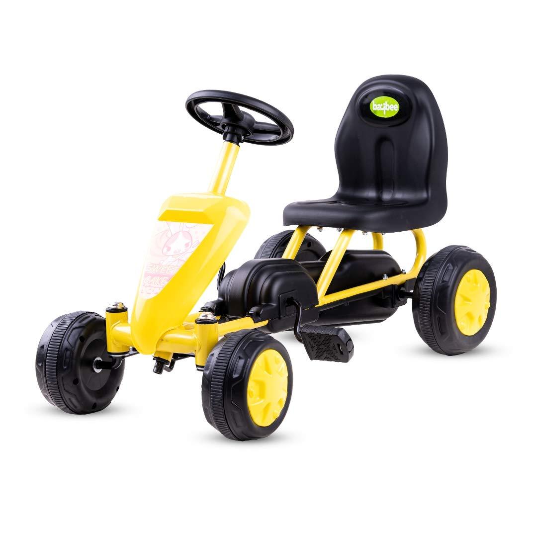Kids Mini Cruiser Pedal Go Kart Racing Ride on Toy car for Baby with Curved Seat Baby Tricycle Kid's Trike Bicycle Children Tricycle for Boys & Girls 1-3 Years