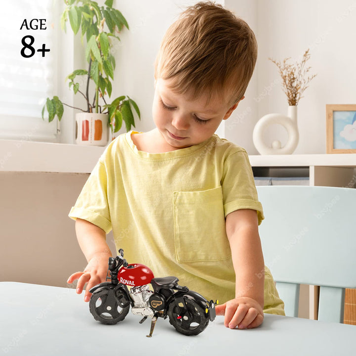 Metal Miniature Bike Toy for Kids | Push Scale Model Motorcycle Toy Vehicles for Kids |Pull Push Toy Vehicle Playset Motorcycle Bike for Kids 2+Years Boys Girls (Roval Yellow)
