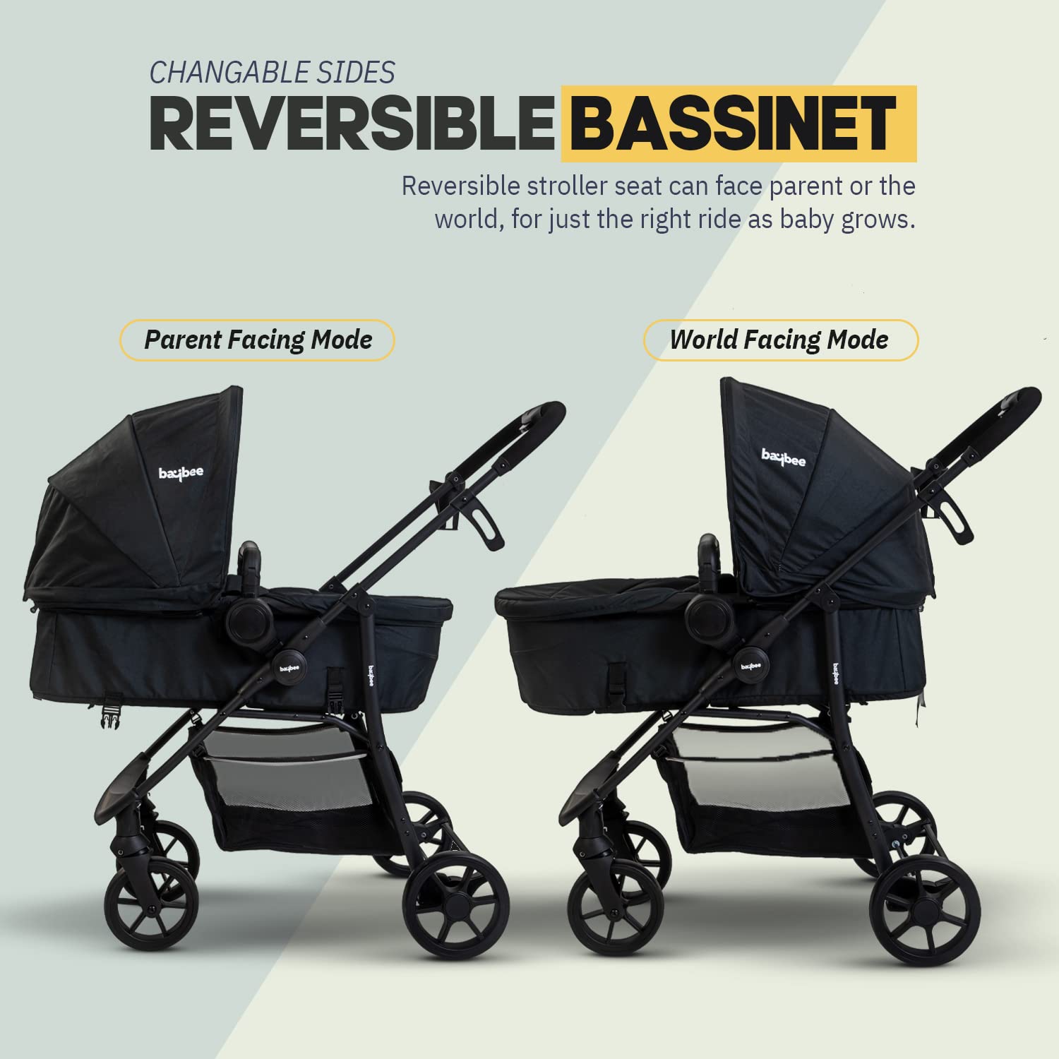 3 wheel 2025 bassinet stroller