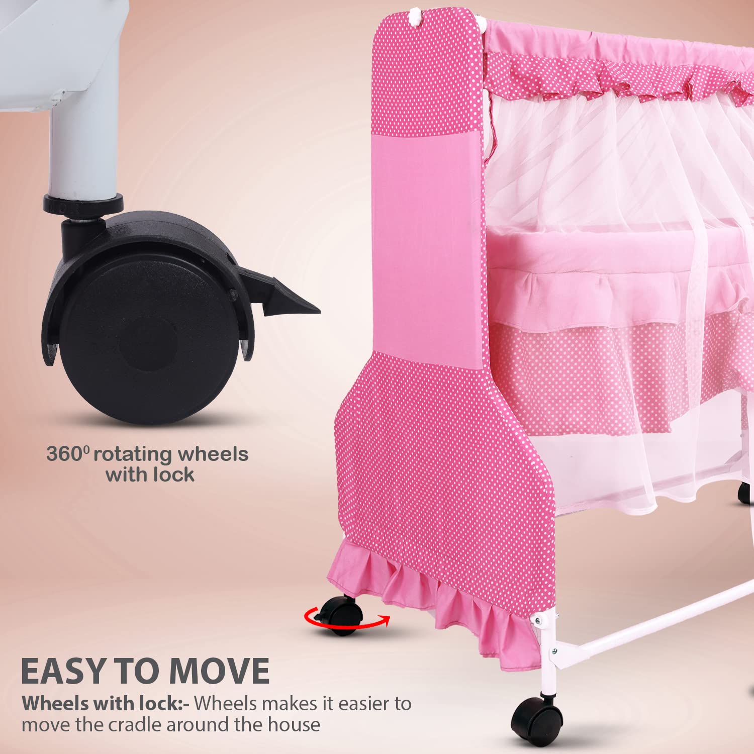 Moving baby cradle best sale