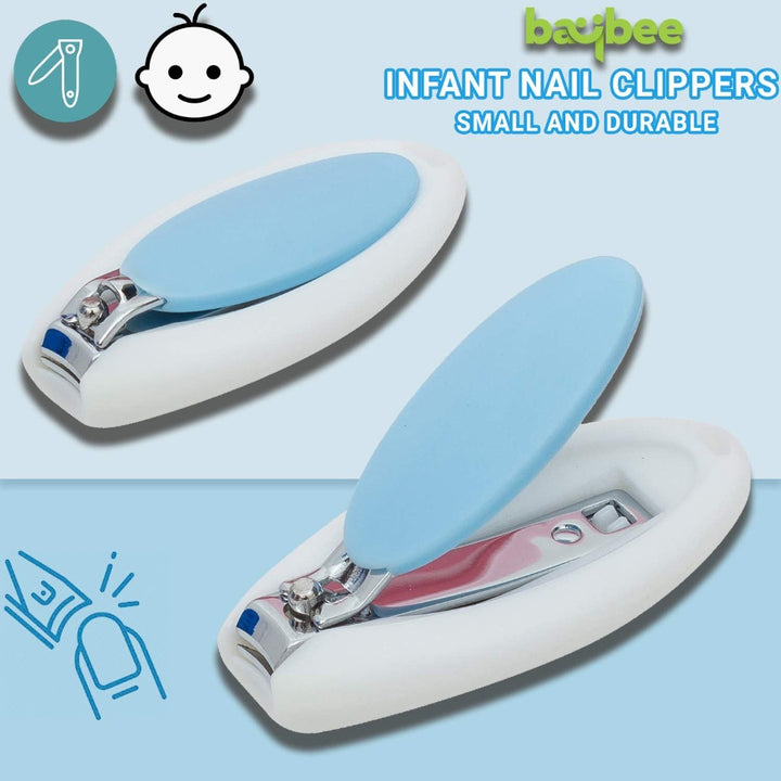 Baby Nail Clipper Cutter with Skin Guard, Grooming Kit for Newborn Toddlers (Multi Color) Pack of 2