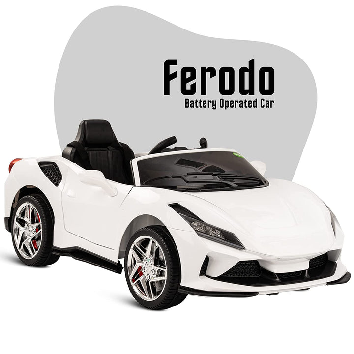 Feredo Dual Motor 12V Battery Battery Operated Ride On Car for Kids to Drive Electric Car for Kids, Racing Baby Car for Boys & Girls Toys Age 2 to 5 Years