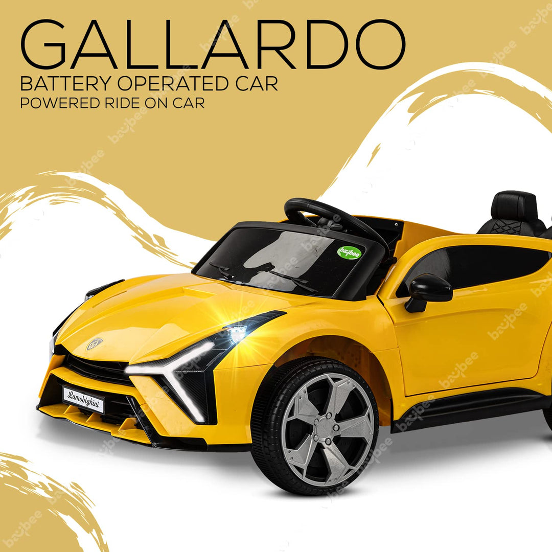 Gallardo Rechargeable Battery-Operated Ride on Electric Car for Kids | Ride on Baby Car with Foot Accelerator & Music | Battery Operated Big Car for Kids to Drive 2 to 5 Years Boy Girl