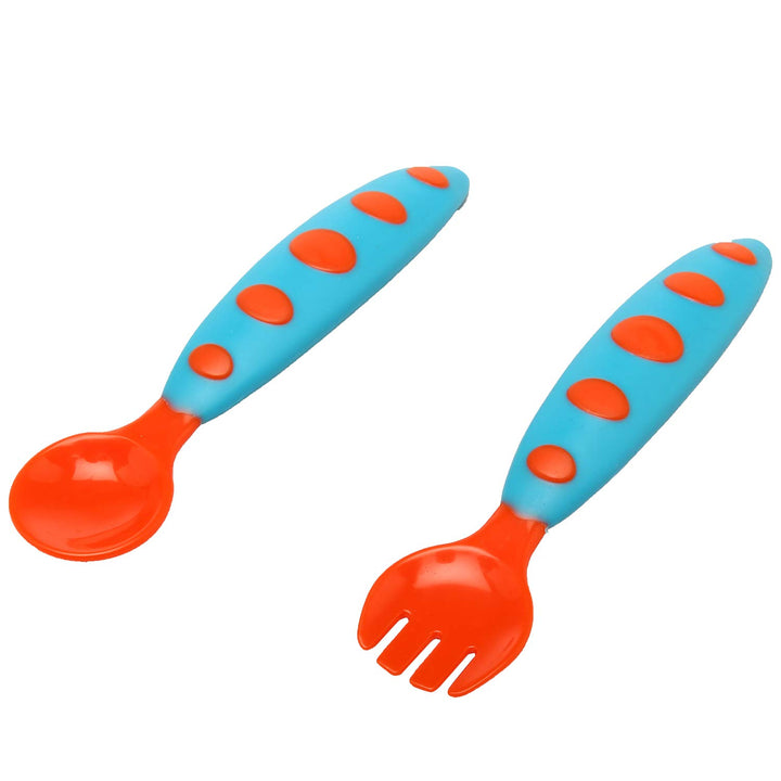 Feeding Spoon Set Soft Silicone Spoon Tip Heat Sensitive 2PCS - Multi Colors