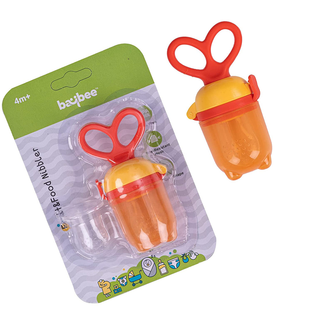Baby Fruit Pacifier Organic/Fresh Food Feeder for Infants Newborn & Toddlers Fresh Fruit Nibbler, 2 Silicone Sac