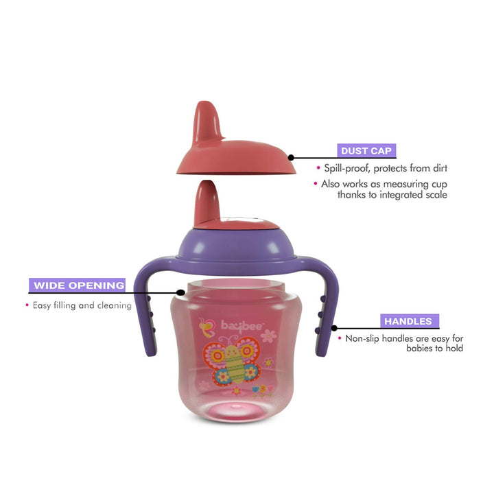 Mini Sippy Cup Feeding Bottle Set - for Infants & Toddlers – New Born Sippy Cup - Feeding Bottle Set Silicone - Great Baby Shower Gift - Purple (150ML)