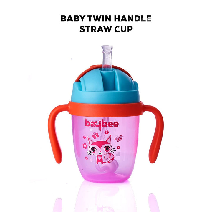 Insulated Flippo Baby Sipper Bottle 240 ml, BPA Free Anti Spill Sippy Cup with Soft Silicone Straw for Baby Feeding