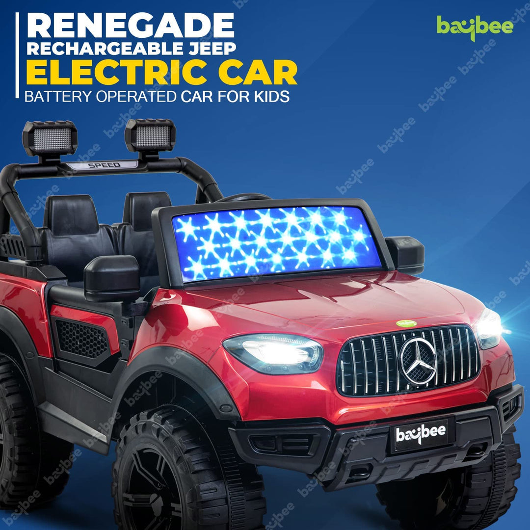 Kids Battery Operated Car Jeep Rechargeable Car for Kids Electric car for Baby Ride On Toy Car with R/C for Boys & Girls Kids 3 to 8 Years