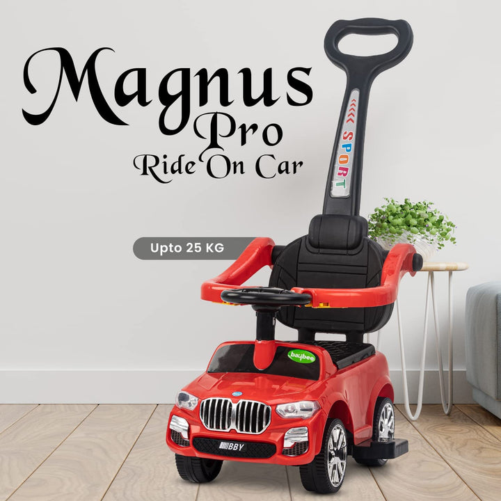 Magnus Push Ride Car for Baby Kids Ride on Push Car LED, Music & Horn Button Car Non Battery Operated Ride On