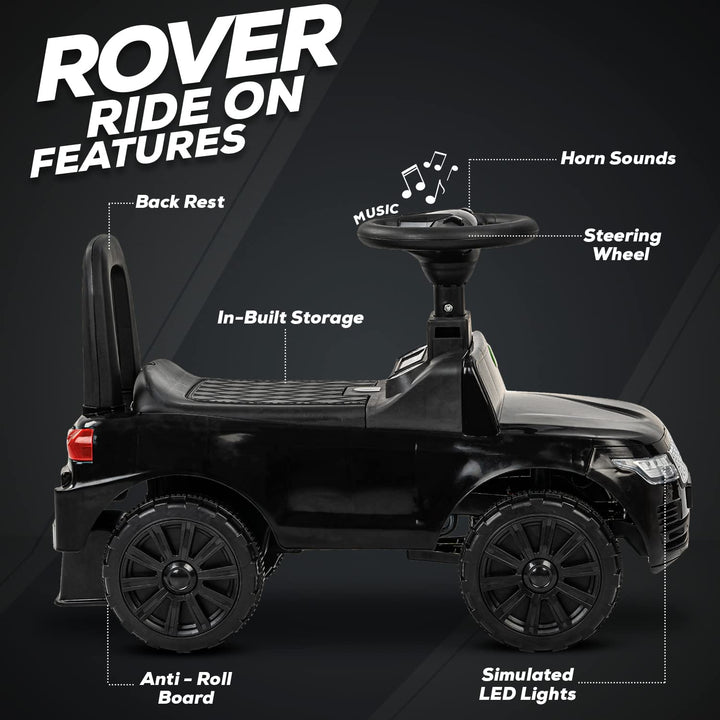 Rover Baby Ride on Push Car for Kids Push Ride on with LED, Music & Horn Button