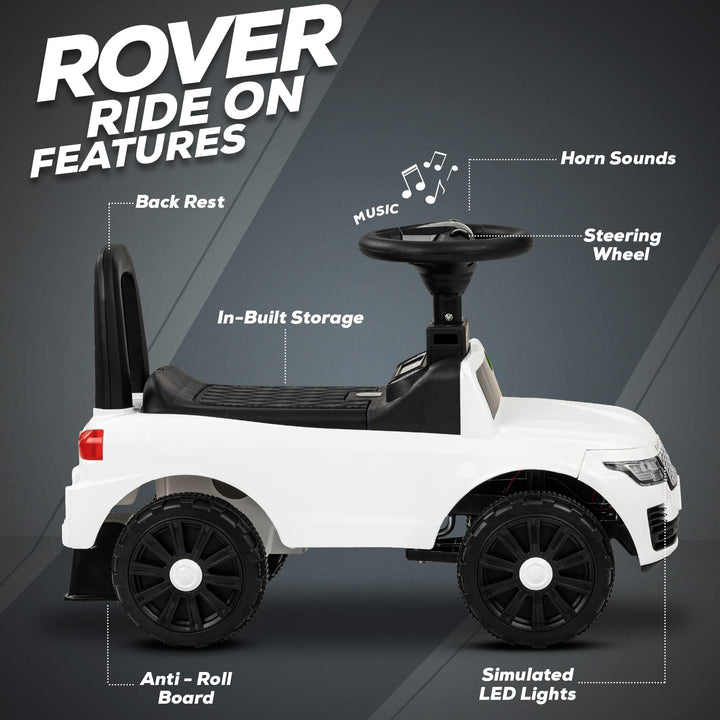 Rover Baby Ride on Push Car for Kids Push Ride on with LED, Music & Horn Button