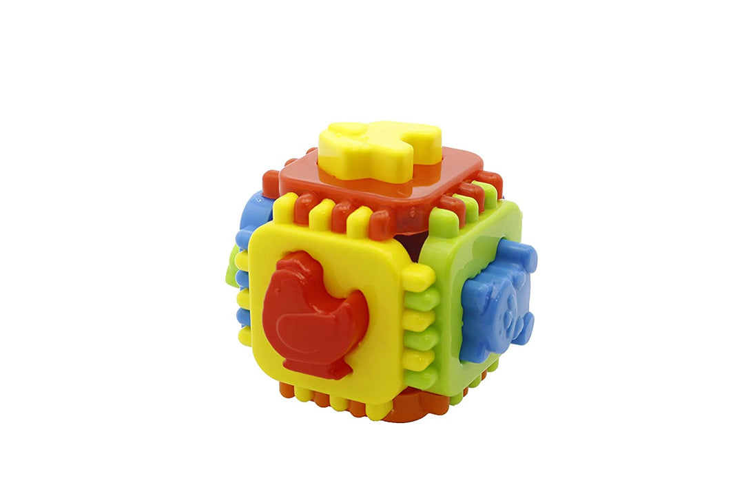 Ratna's Educational Nursery Cube for Kids. 6 Animal Moulds with Interlocking Cube