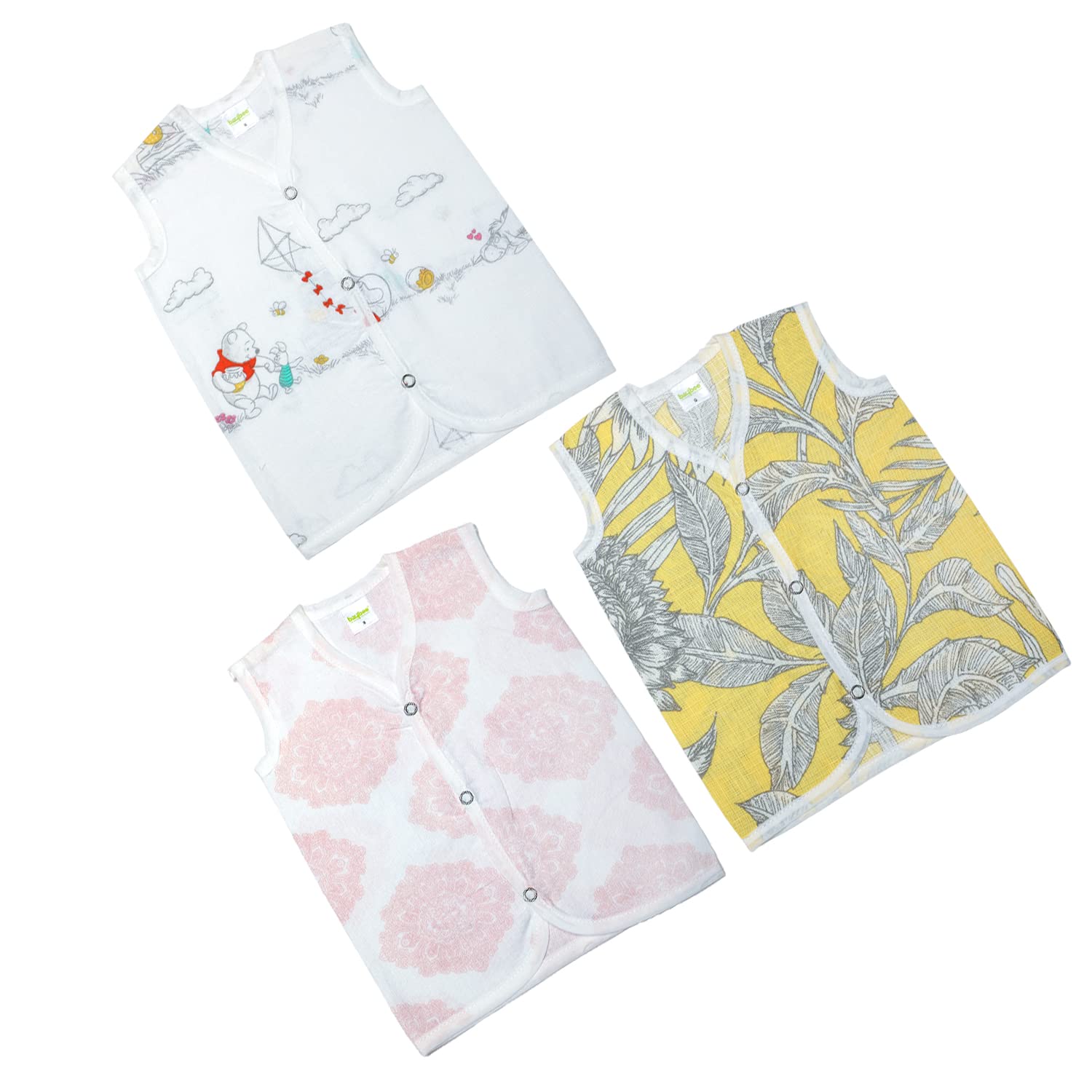 Unisex New Born Baby Pure & Soft Cotton Yellow Elf Style 7 Piece Cloth –  tinyshore