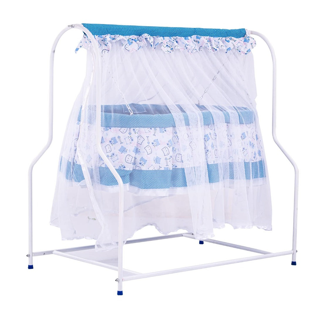 ESME Newborn Baby Comfort Cradle with Mosquito net, Baby Swing Cradle for Newborn, Baby Crib Cot Bed, Baby Bedding Set with Net 0-12 Months